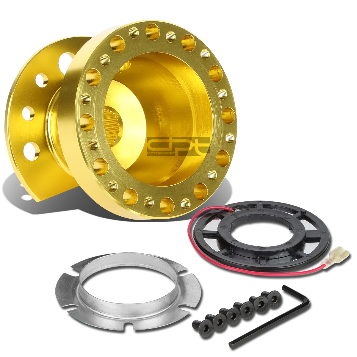 Fit 88-91 Civic 90-93 Integra Gold Aluminum Steering Wheel 6-Hole Hub Adaptor