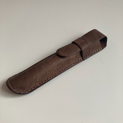 Strumenti di scrittura astuccio pelle. Tuta penna in pelle per 1 penna. Penna stilografica astuccio - Foto 43 di 47