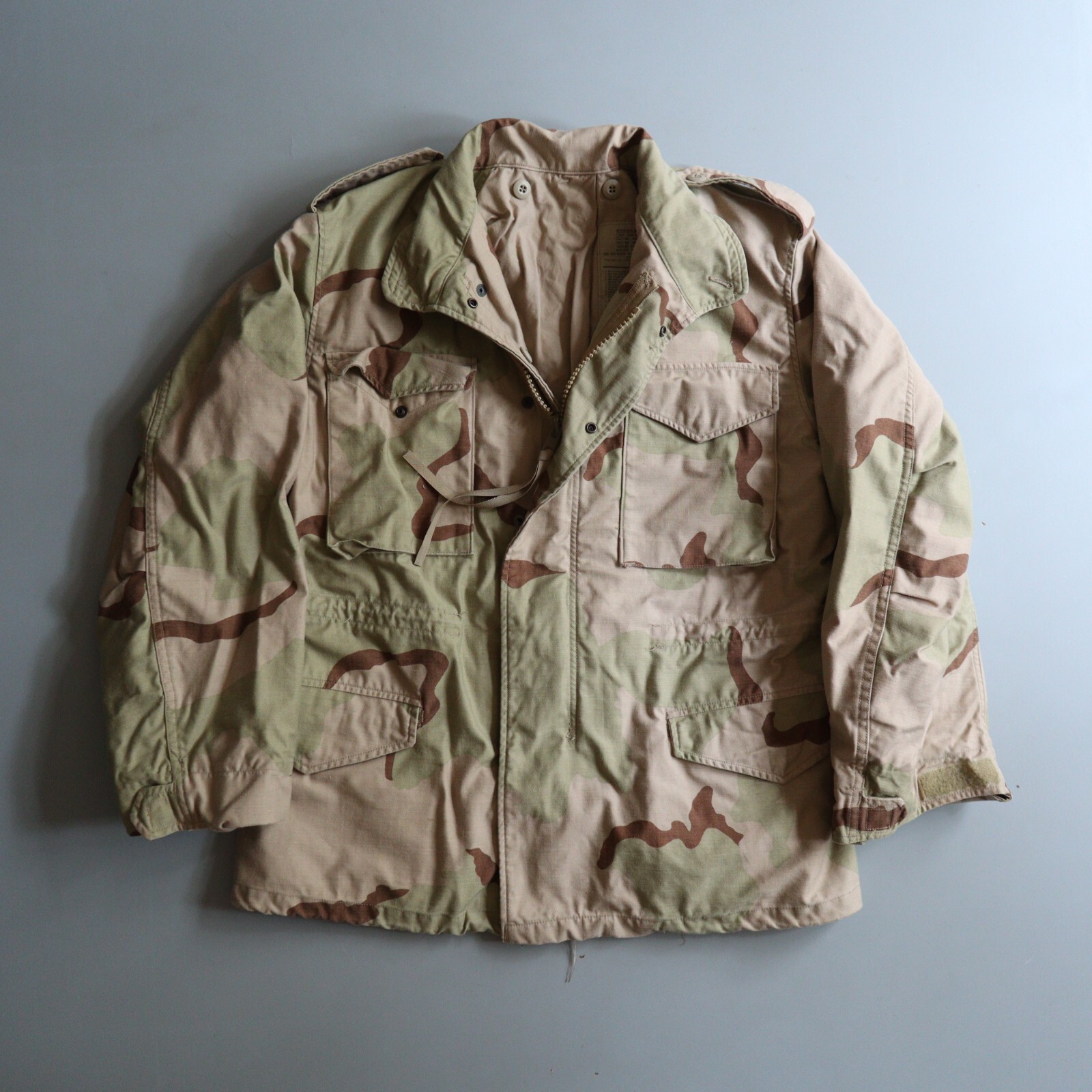 Vtg USGI US ARMY SURPLUS M65 FIELD JACKET Desert Stor… Gem