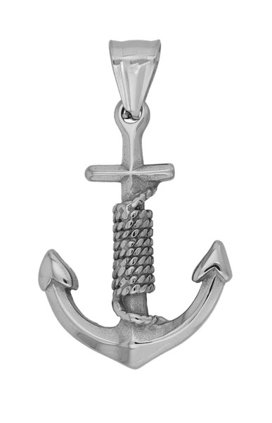 Akzent AnkeranhäNger Elyssar Maritimer Mode Schmuck Aus Edelstahl Silberfarbig-image