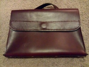 custom made leather briefcase