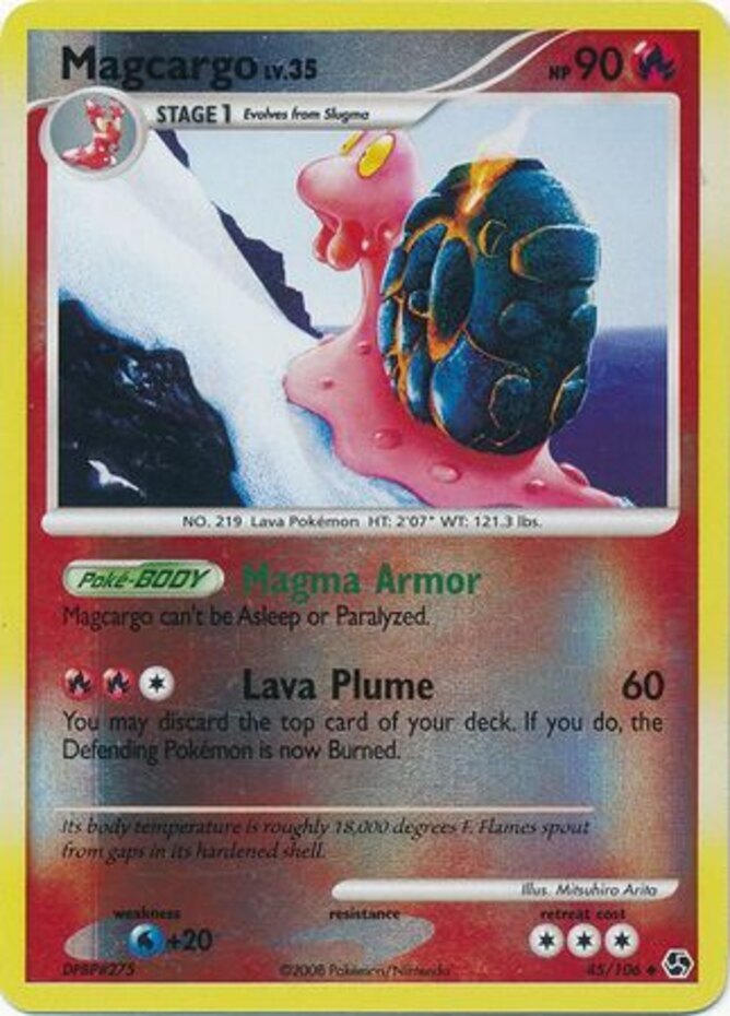 Pokemon - Magcargo - 45/106 - Uncommon - Reverse Holo - Great Encounters - NM