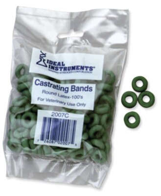 (6) Ideal Instruments 2007 100 ct  Livestock Latex Castration Castrating Bands