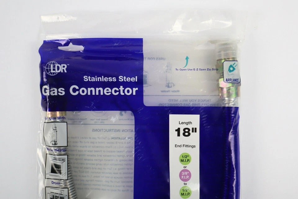 Концевые фитинги LDR из нержавеющей стали 509 1118MXM 18 дюймов 1/2 дюйма факел 3/8 дюйма внутренний диаметр - Изображение 3 из 4