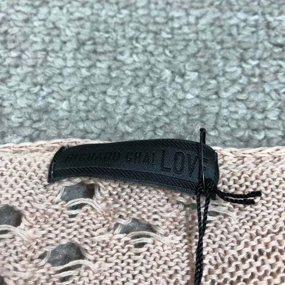 Richard Chai Suéter Mujer Pequeño Frente Abierto Cárdigan Rosa Melocotón Algodón Informal Foto 3 de 4