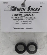 QuickSlicks CB27XF Silicone Tires for 15x7mm Aluminum Wheel 1/32 Slot Car Part