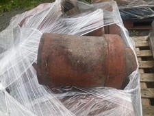 Reclaimed interlocking terracotta half round roof ridge tiles