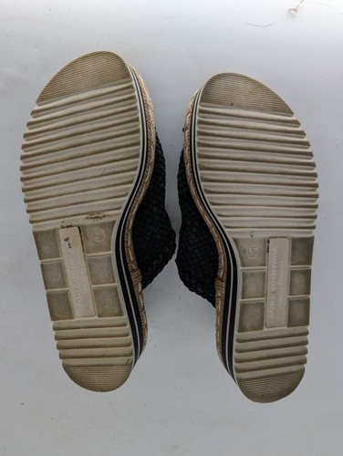 Pons Quintana Women's Green Woven Leather Sandals Slides 37 Made In Spain 6.5  - Picture 7 of 8