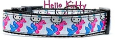 Kitty Mermaid dog collar Handmade adjustable buckle 1" wide or leash