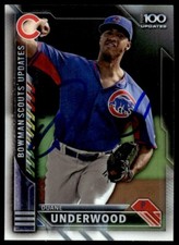 2016 Bowman Chrome Scouts Top 100 Updates Duane Underwood Auto Cubs #BSU-DU