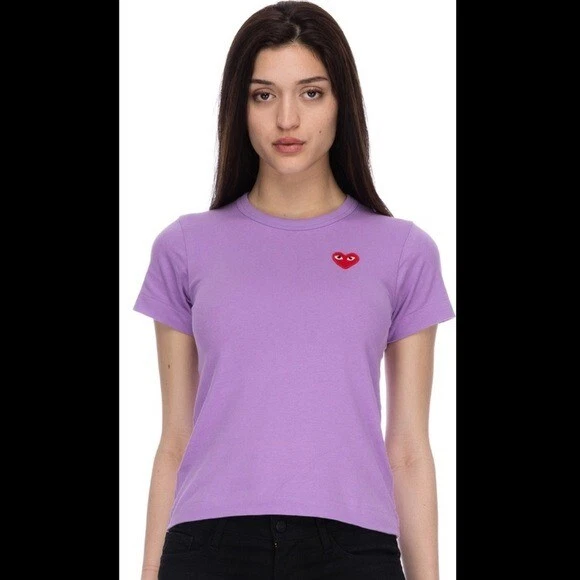 Egen angre Bangladesh Comme des Garçons PLAY purple heart logo t shirt | eBay