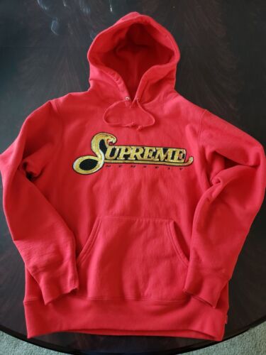 Supreme Spread Logo Hooded Sweatshirt Red