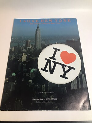 I LOVE NEW YORK SHEET MUSIC OFFICIAL THEME PIANO/VOCAL/Guitar Steve Karmen 1977