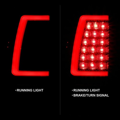 ANZO LED Taillights Plank Style Black w/Clear for 1999-2002 Chevy Silverado 1500 - Picture 2 of 10