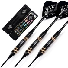 Black Scorpion 16g Soft Tip Darts with Black Dart Case