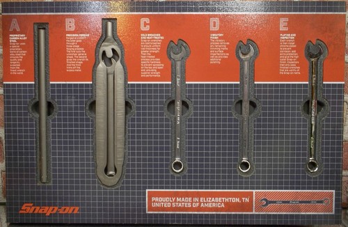 Snap-on Manufacturing Metal Process Wrench Board Flank Drive Plus Rare!