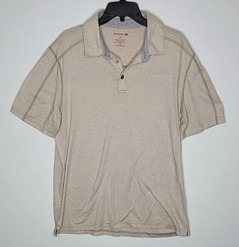 Swiss Tech Polo Tan Shirt Men's Size 