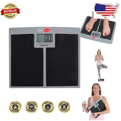 Durable Stainless Steel Bathroom Scale - 550lb Capacity, LCD & Talking Feature