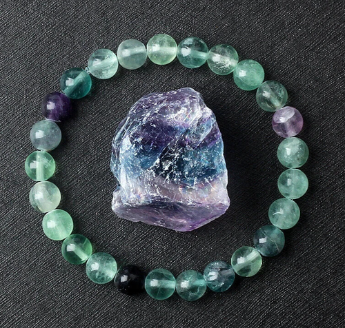 Bracelet Sur Mesure En Perles D'obsidienne Naturelle - Pierre Noire Ronde - Réalisé à La Taille Souhaitée
