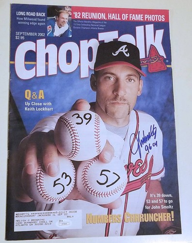 John Smoltz Signed Magazine 96 CY Chop Talk Atlanta Braves 2002 JSA COA - Picture 3 of 6