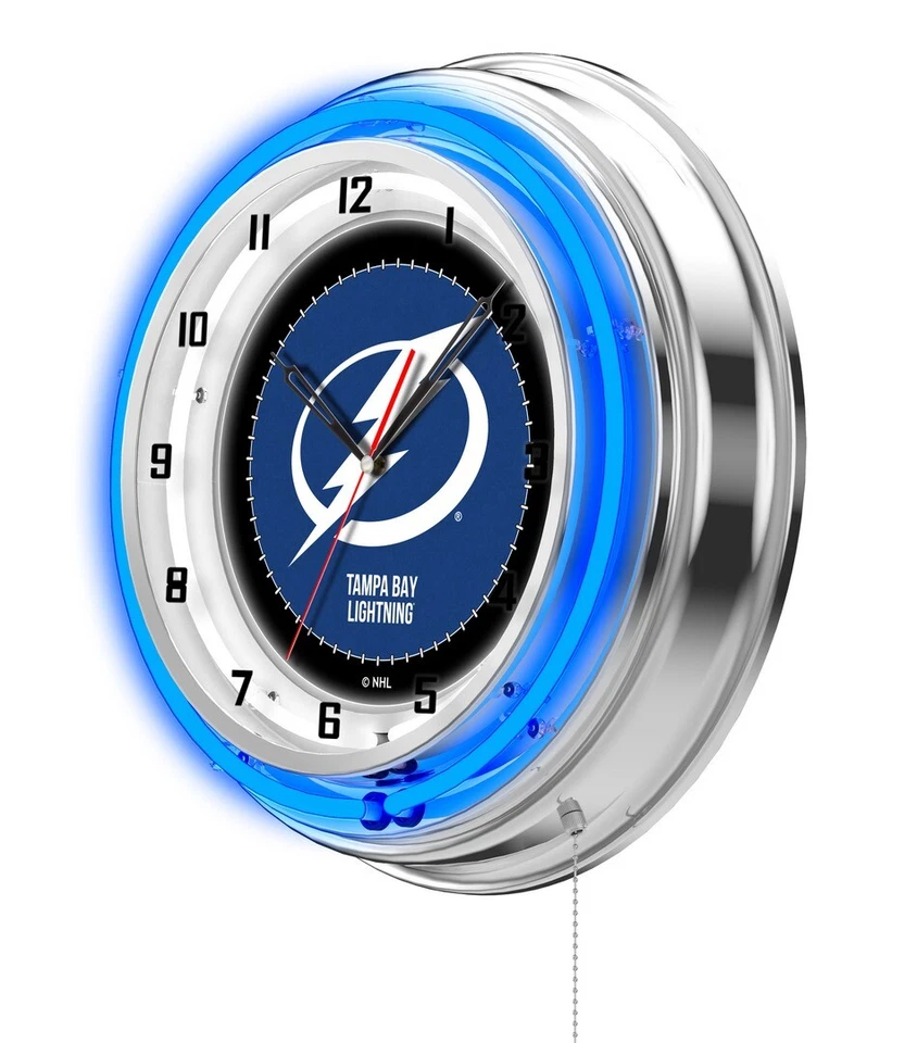 Reloj Tampa Bay Lightning con doble anillo de neón Foto 4 de 4