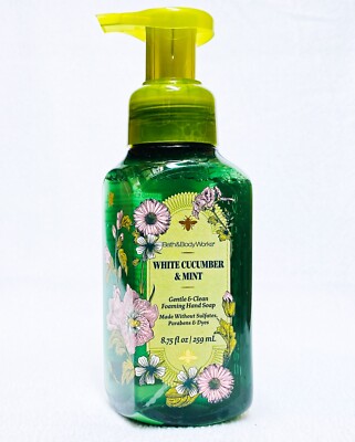 1 Bath & Body Works WHITE CUCUMBER MINT Gentle Foaming Hand Soap 8.75 oz