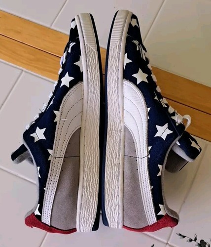 Puma Suede RWB 4th Of July USA Flag Patriotic Men’s Size 8.5 Sneakers - Picture 3 of 9