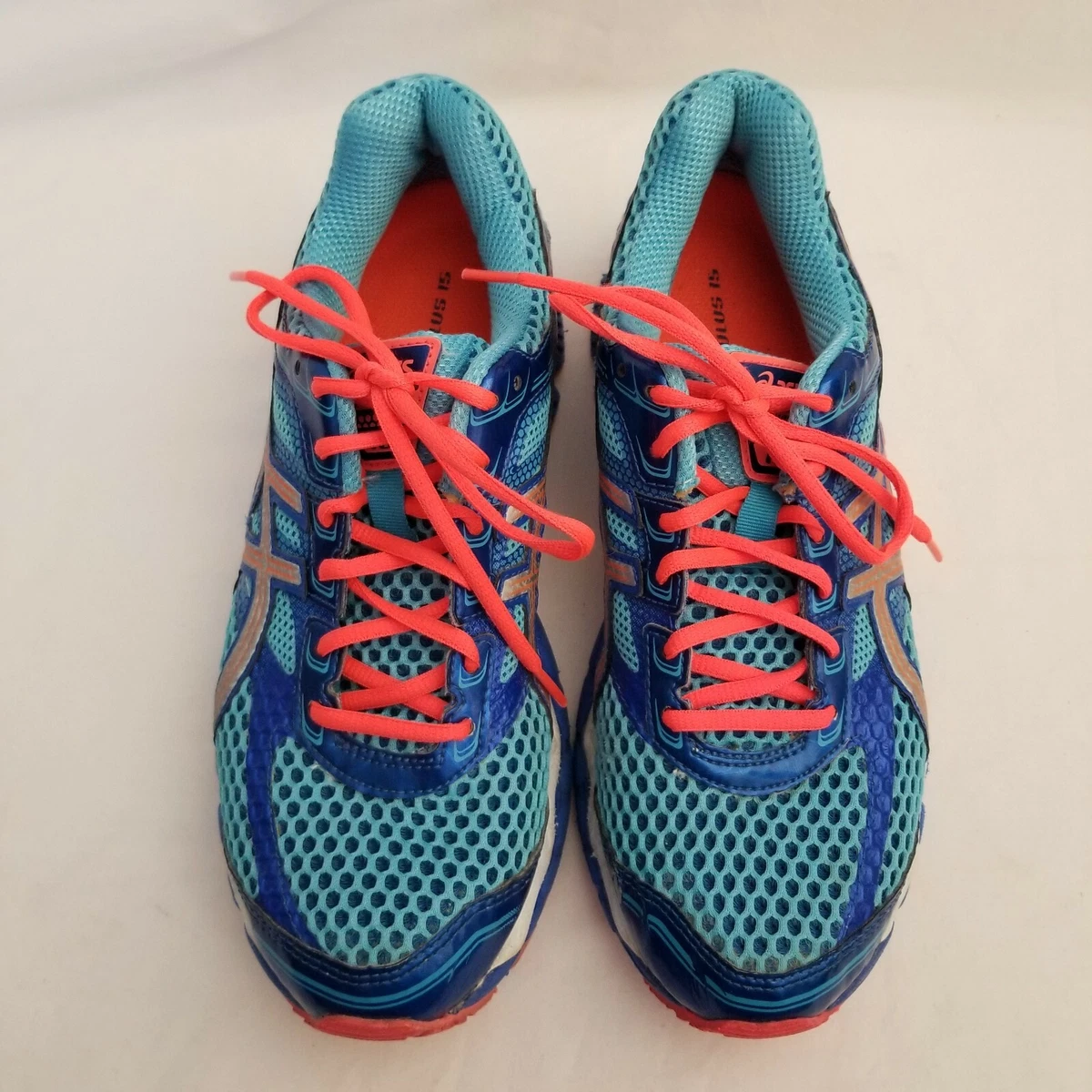 Asics Gel Cumulus 15 Womens Tennis Running Shoes Aqua Blue