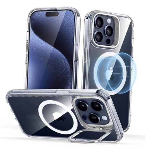 for Case, Compatible with MagSafe, Military-Grade iPhone 15 Pro Max Clear
