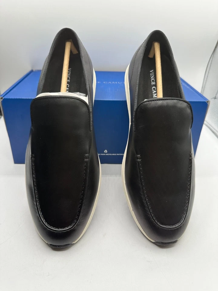 Mocasín deportivo Vince Camuto negro sin cordones Eidel para hombre talla 9,5 M nuevo en caja Foto 2 de 4