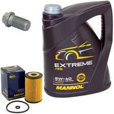 Motor&ouml;l Set 5W-40 5 Liter + &Ouml;lfilter SH 435 P + Schraube f&uuml;r Mercedes A-Klasse