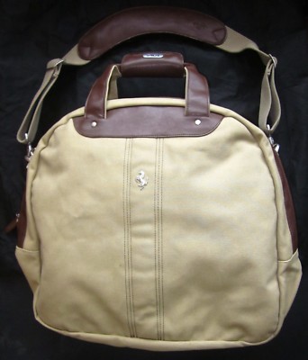 BORSA FILA FERRARI official in cotone e pelle tracolla bag cotton leather  usata | eBay