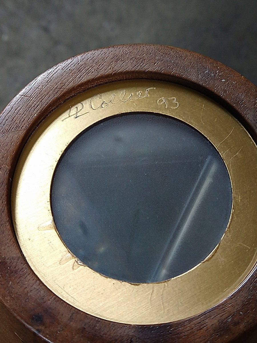 Vintage David Collier Signed Handmade Wood Clay Kaleidoscope 1993