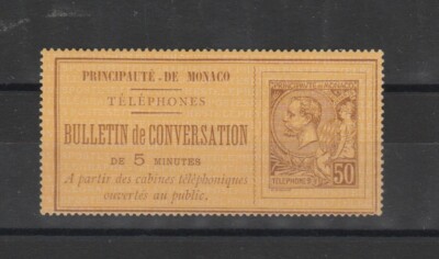1886 MONACO TELEGRAPH 1VAL SG MF 19609