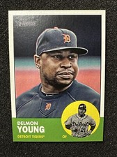 DELMON YOUNG #25 2012 Topps Heritage Baseball QTY Detroit Tigers
