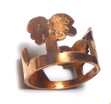 Handmade Unique Countryside Copper Ring/Thumbring size 11 3/4 by SmithSilver