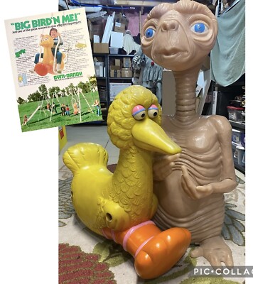 BIG BIRD & ME Sesame Street Gym Dandy Play set Ride Seat RARE Life