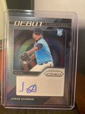 2021 Panini Prizm Debut Signatures Jorge Guzman RC Auto DS-JG Marlins (Z4)
