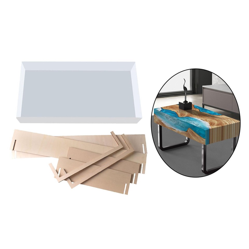 Epoxy Resin River Table Mold Box Form with Fixing Frame Wooden Board eBay
