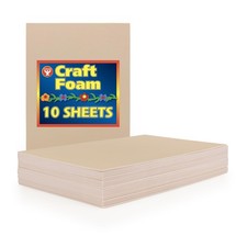 Hygloss Sheets for Crafts Colorful Foam for DIY Arts  Craft,12x 18,Tan,10 Piece