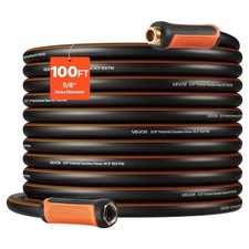 VEVOR Garden Hose 100ft 5/8" Rubber Water Hose 3/4"Fitting Heavy Duty Non-kink