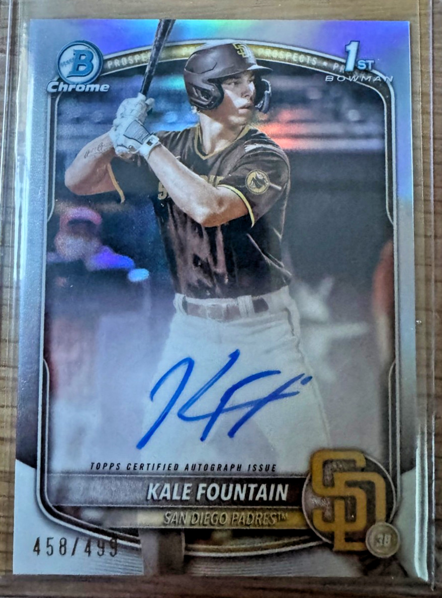 KALE FOUNTAIN 2025 BOWMAN CHROME 1ST AUTOGRAPH REFRACTOR AUTO /499