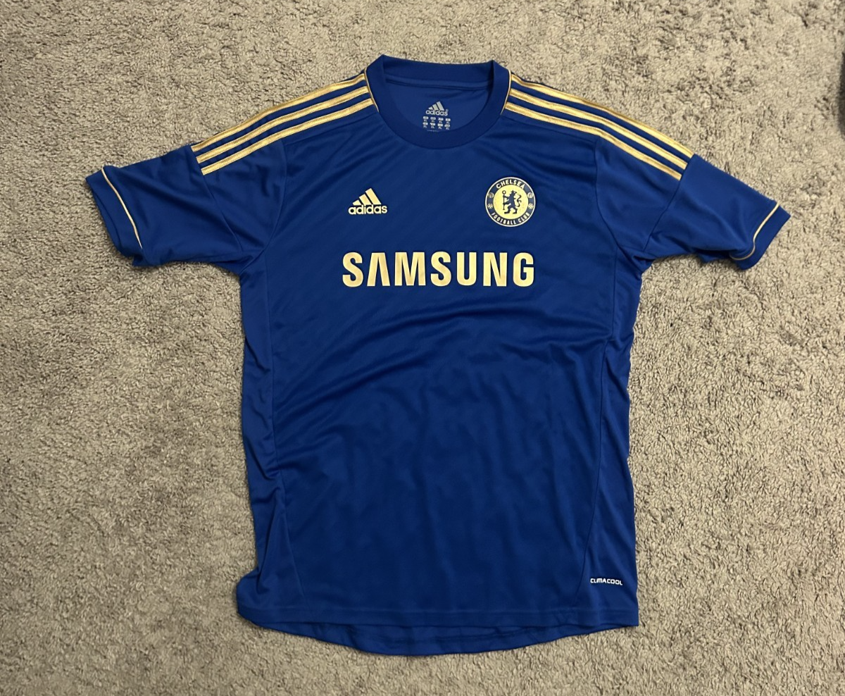 Chelsea FC 12/13 Jersey Men's XL Adidas Blue Gold Europa League