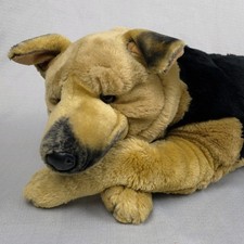 E J Prima Classics German Shepherd Dog Plush Stuffed Realistic Large 25
