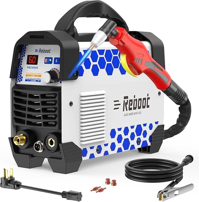 Reboot 60A Plasma Cutter Dual Voltage 120V/240V, 1/2" Clean Cut IGBT Inverter
