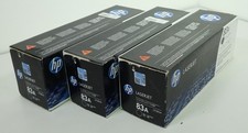 Lot of 3 HP LaserJet 83A Black Toner CF283A for M125 M127 M201 M225