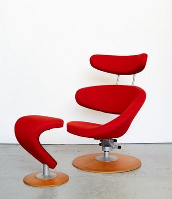 Olav Eldøy Lounge Chair & Ottomane ''Peel'' for Stokke