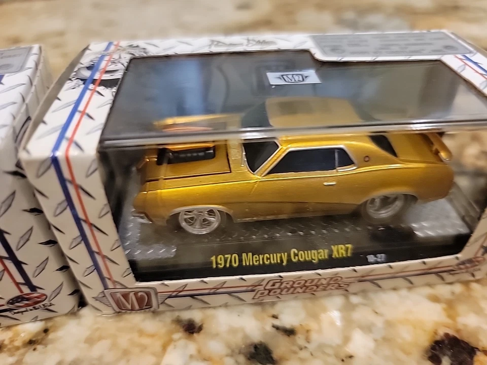 M2 Machines Ground Pounders  Set 4 1970's, 2 Chevelles, Clallenger, Cougar 1:64  - Image 4 of 4