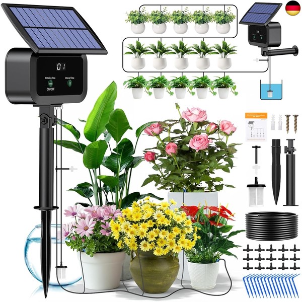 Solar BewäSserungssystem Garten, Automatische BewäSserung FüR Pflanzen Im Ur-image