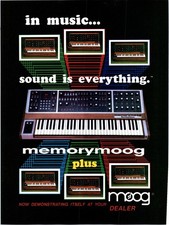 1984 •MOOG memorymoog synthesizer  print ad • 1980s CA.11